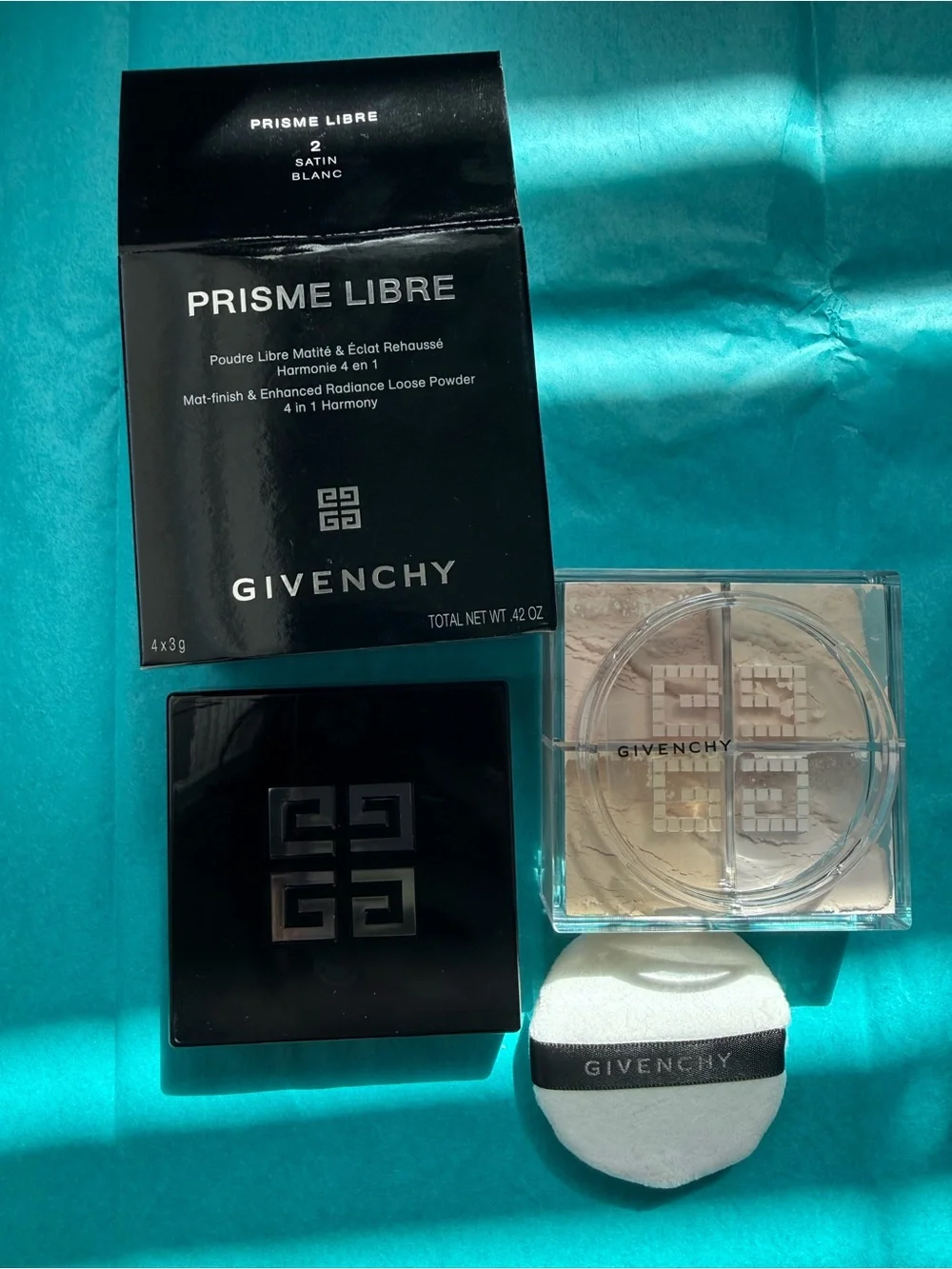 GIVENCHY PRISME LIBRE FACE MATTIFYING LOOSE POWDER #2 SATIN BLANC FULL SIZE NEW